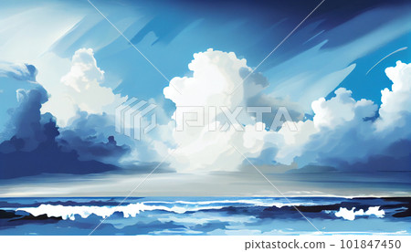 Generative AI, Seaside Serenity: An Abstract Cloud Formation of Calm Ocean Breezes Generative AI, Seaside Serenity: An Abstract Cloud Formation of Calm Ocean Breezes 101847450
