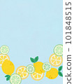 Fresh summer color lemon lime frame 101848515