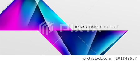Triangle fluid color gradient abstract background. Vector Illustration For Wallpaper, Banner, Background, Card, Book Illustration, landing page 101848617