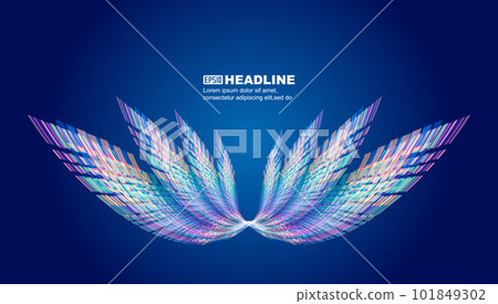 彩色方塊組成飛翔翅膀互聯網科技峰會背景 101849302