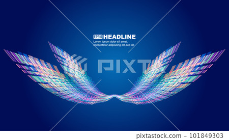 彩色方塊組成飛翔翅膀互聯網科技峰會背景 101849303