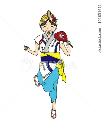 參加青森睡魔祭的女子跳線 參加青森睡魔祭的女子跳線 101851611