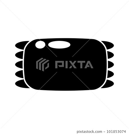 Candy in a wrapper lollipop icon silhouette black flat style isolated vector Candy in a wrapper lollipop icon silhouette black flat style isolated vector 101853074