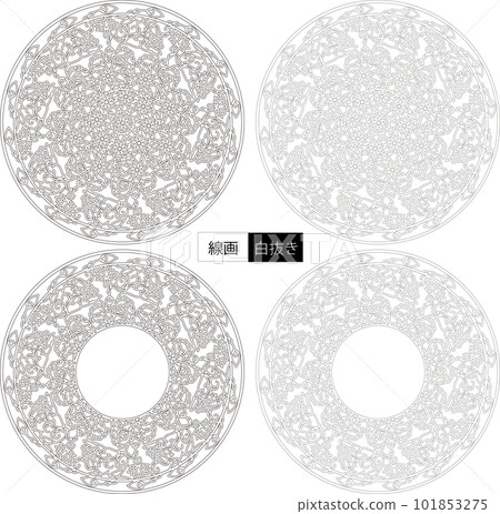 Flower decoration pattern 101853275