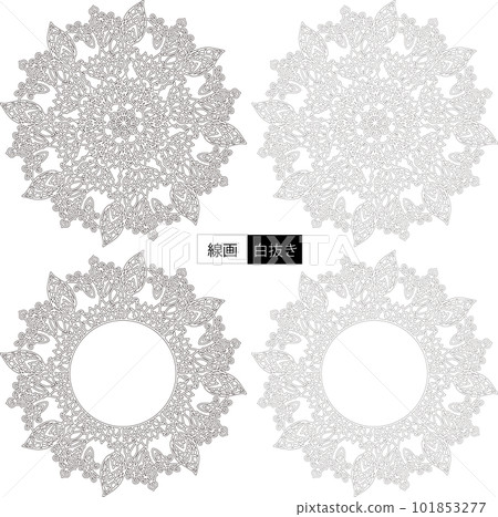 Flower decoration pattern 101853277