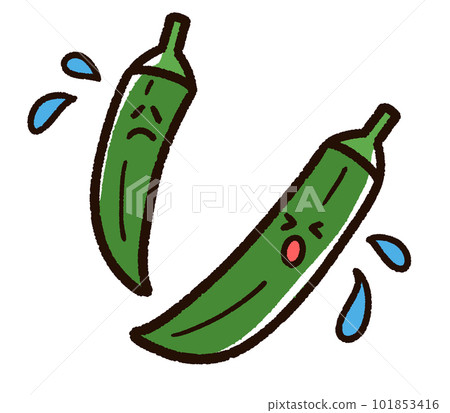 Troubled okra character 101853416