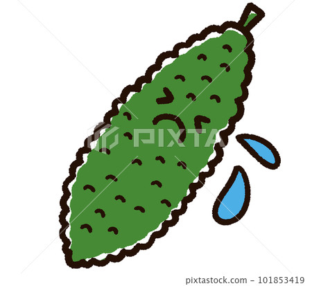 Troubled bitter gourd character Troubled bitter gourd character 101853419