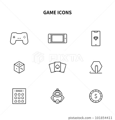 簡單的圖標集 | 遊戲、彩票、賭博 101854411