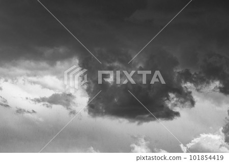 The weather suddenly changes and the sky with rain clouds monochrome The weather suddenly changes and the sky with rain clouds monochrome 101854419