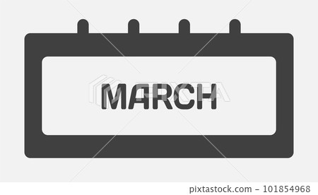 Vector template icon page calendar, month March Vector template icon page calendar, month March 101854968