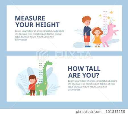 Set of website banner templates about height measure flat style Set of website banner templates about height measure flat style 101855258