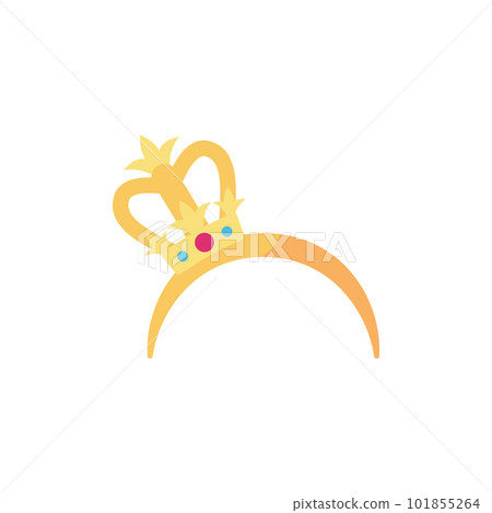 Princes crown or royal diadem headgear flat vector illustration isolated. Princes crown or royal diadem headgear flat vector illustration isolated. 101855264