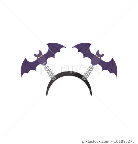 Headband with cunning bats on springs flat style, vector illustration 101855273