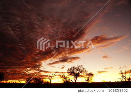 dark clouds and sunset dark clouds and sunset 101855302