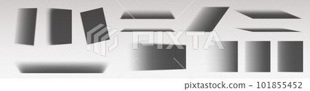 Realistic floor shadow box, light shade vector set 101855452