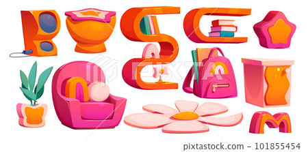 Pink y2k girl room furniture set and daisy flower Pink y2k girl room furniture set and daisy flower 101855454