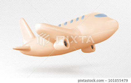Isolated 3d plane vector, jet flight and travel 101855479