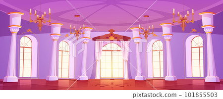 Palace room, royal castle ballroom interior Palace room, royal castle ballroom interior 101855503