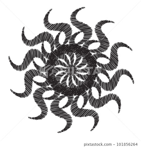 Ornament black mandala. Ornament black mandala. 101856264