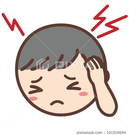 "My head hurts" picture card (life scene) [rehabilitation/developmental disorder/autism] 101856684