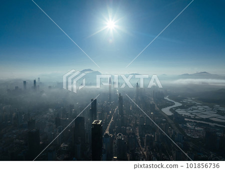 Aerial view of landscape in shenzhen city, China 101856736