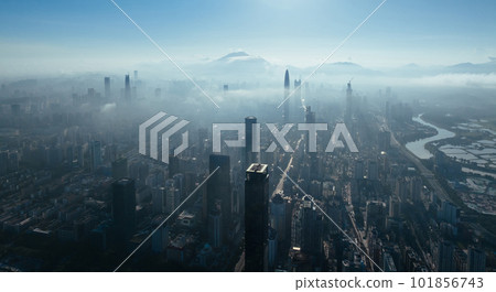Aerial view of landscape in shenzhen city, China Aerial view of landscape in shenzhen city, China 101856743
