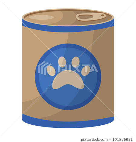 Food for cats and dogs in cans. Vector illustration 101856951