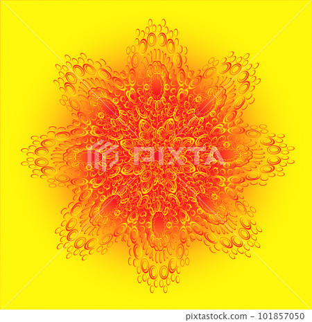 Colorful card with mandala. Colorful card with mandala. 101857050