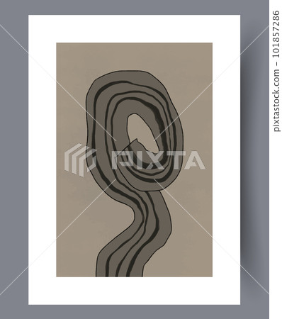 Abstract minimalism stripes wall art print 101857286