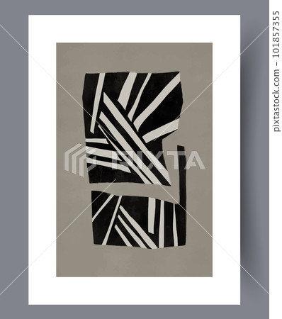 Abstract chaos experimental lines wall art print 101857355