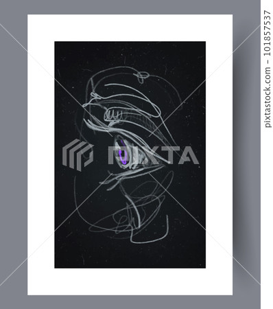 Portrait eye bohemian experiment wall art print 101857537