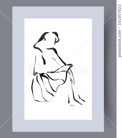 Portrait woman skirt girl wall art print Portrait woman skirt girl wall art print 101857822