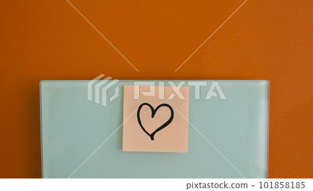 Electronic scales, sticker with a heart Electronic scales, sticker with a heart 101858185