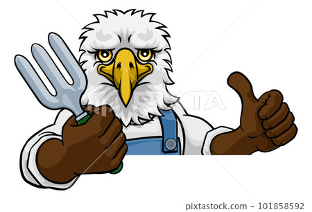 Eagle Gardener Gardening Animal Mascot 101858592