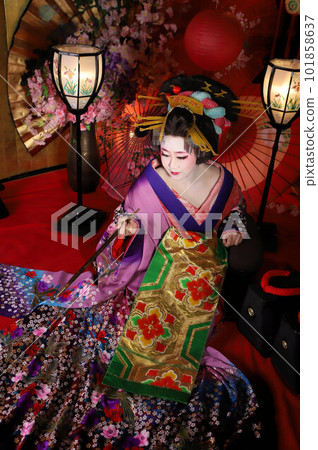 日本女性的花魁體驗、和服變身攝影、和服體驗、觀光地的遊玩體驗活動 日本女性的花魁體驗、和服變身攝影、和服體驗、觀光地的遊玩體驗活動 101858637
