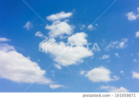 Blue sky and white clouds Background material 101858671