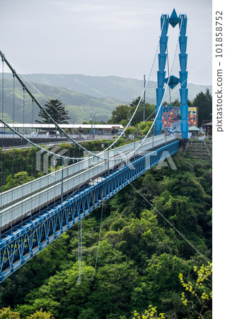 茨城縣常陸太田市綠意盎然的龍神吊橋 101858752