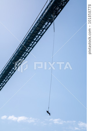 Hitachiota City, Ibaraki Prefecture Ryujin Suspension Bridge in fresh greenery Hitachiota City, Ibaraki Prefecture Ryujin Suspension Bridge in fresh greenery 101858778