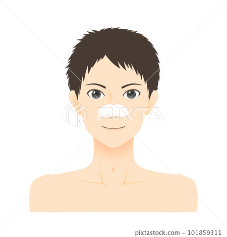 Male nose pack illustration material 101859311