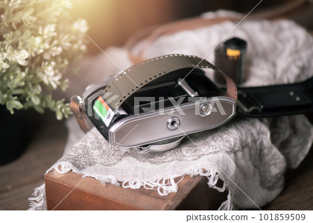 Film in vintage camera Film in vintage camera 101859509