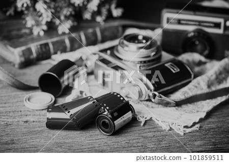 old 35 mm film roll old 35 mm film roll 101859511