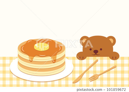 pancake and bear background illustration pancake and bear background illustration 101859672