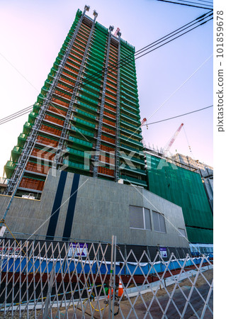 Cityscape of Yokohama, Japan Tokyu Shin-Yokohama Line Shin-Tsunashima Station South Exit, View of tower apartments, etc. Cityscape of Yokohama, Japan Tokyu Shin-Yokohama Line Shin-Tsunashima Station South Exit, View of tower apartments, etc. 101859678