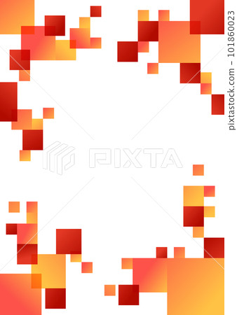 red and orange square background material 101860023