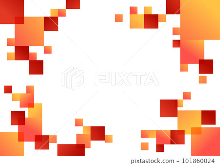 紅色和橙色方形背景材料 101860024