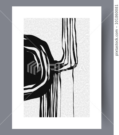 Abstract lines gloomy postmodernism wall art print 101860081