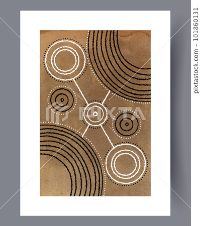 Abstract circles creative tracery wall art print 101860131