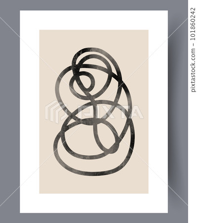 Abstract chaos ornament wall art print 101860242