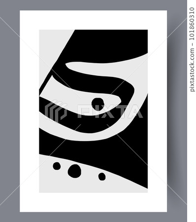 Abstract forms minimalism template wall art print 101860310