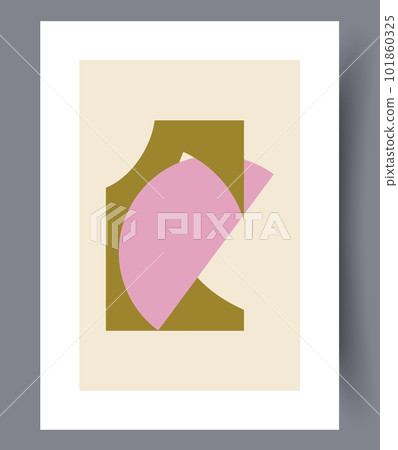 Abstract geometric minimalism wall art print 101860325